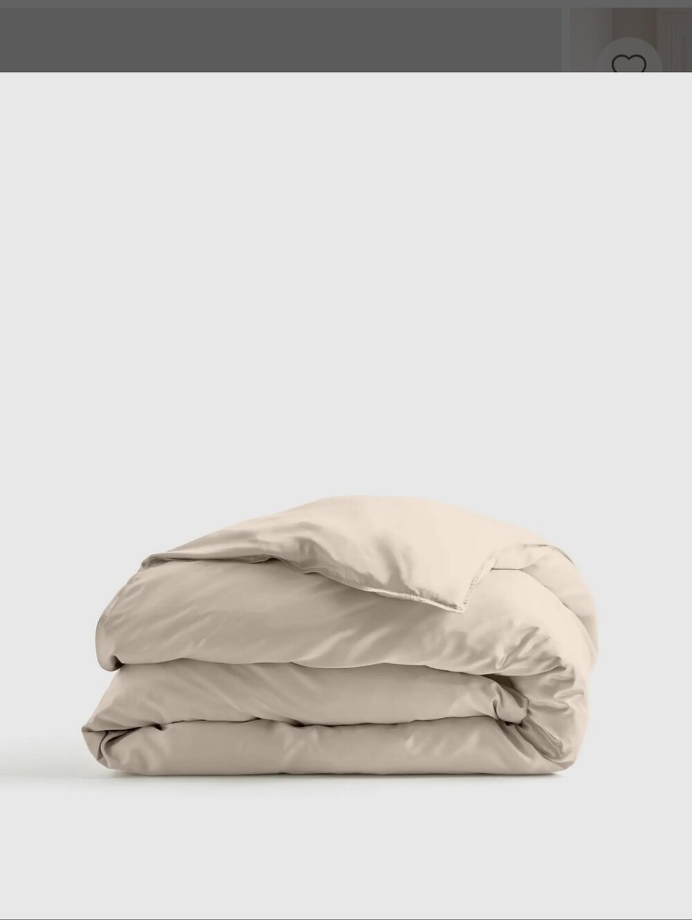 Quince 100% Organic Vicose Bamboo Sand Duvet Cover King Cal King